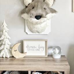 Faux Fox Taxidermy Wall Mount Crochet Accents, Woodland Nursery Decor - thumbnail 2