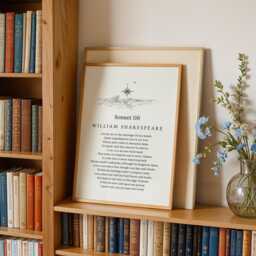 Sonnet 116 Wall Art Print - William Shakespeare Love Poem, Romantic Anniversary Gift, Poem For Wife - thumbnail 3