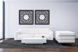 Decorative Glamour Graphics Alhambra, 60 cm, Wall Picture, Panel, Openwork Decor, Wood Art, Ornament, Living Room - thumbnail 1