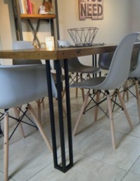 Metal Table Legs, Custom Made Bar Legs, Breakfast Kitchen Island Leg Support. Replacement Table Legs. Bespoke Custom - thumbnail 1