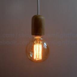 Wooden Pendant Light Farmhouse Minimalist Dining Chandelier Modern Bar Counter Pendant Lighting Breakfast Bar Hanging - thumbnail 2