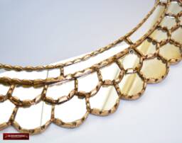 Peruvian Gold Large Oval Mirror For Wall, Decorative Wall Mirror From Peru, Bathroom Wall Mirror, Handmade Home Decor