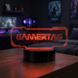 Personalised Gamertag Led Light - Custom Gamer Gift