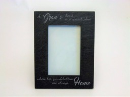"6x4 Engraved Slate Photo Frame - Gran Gift ""A Gran's Heart Is A Special Place"