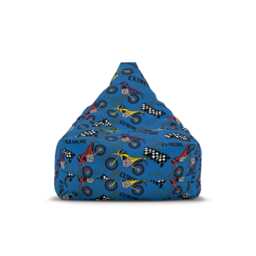 Kids Bean Bag Chair Cover Motorbike Motocross - thumbnail 1