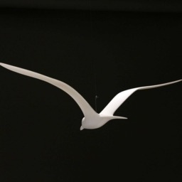 Seagull Mobile Sculpture By John Perry 14In Wingspan Upwing Soaring Version. Signed - thumbnail 2