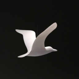Seagull Mobile Sculpture By John Perry 14In Wingspan Upwing Soaring Version. Signed - thumbnail 3