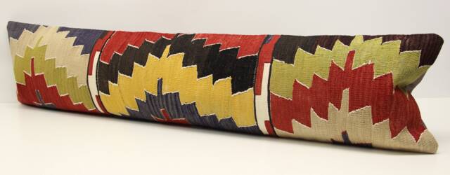 Handmade King Kilim Pillow Cover, 12x48 Inch, Vintage Lumbar Cushion - image 1