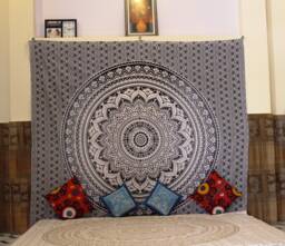 Hand Printed Mandala Tapestry Indian Hippie Boho Wall Hanging