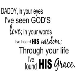 Nursery Wall Decal - Daddy in Your Eyes I've Seen God's Love Inspirational Baby's Room Decor Quotes Vwaq 1607 - thumbnail 2