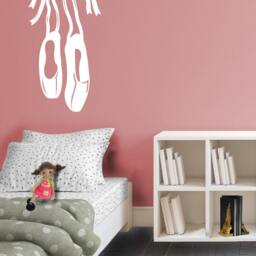 Ballet Slippers Vinyl Wall Decal - Kids Room Decor - thumbnail 3