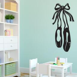 Ballet Slippers Vinyl Wall Decal - Kids Room Decor - thumbnail 2