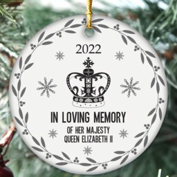 2022 Queen Elizabeth Ii Bauble, The Memorial Ornament, Queen's Platinum Jubilee, Commemorative Christmas, Remembering Her Majesty - thumbnail 2