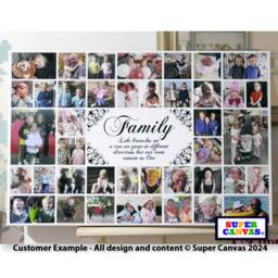 Family Custom Quote 40 Photo Picture Collage Wall Art Framed Canvas Print Handmade Mum Dad Grandparents Friend Birthday Mothers Day Gift - thumbnail 4
