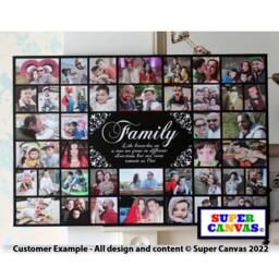 Family Custom Quote 40 Photo Picture Collage Wall Art Framed Canvas Print Handmade Mum Dad Grandparents Friend Birthday Mothers Day Gift - thumbnail 2