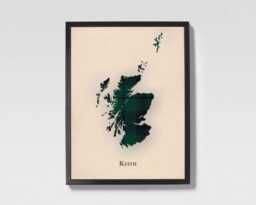 Clan Keith Scottish Tartan Map - Of Scotland Family Wall Decor, Ready To Hang - thumbnail 1