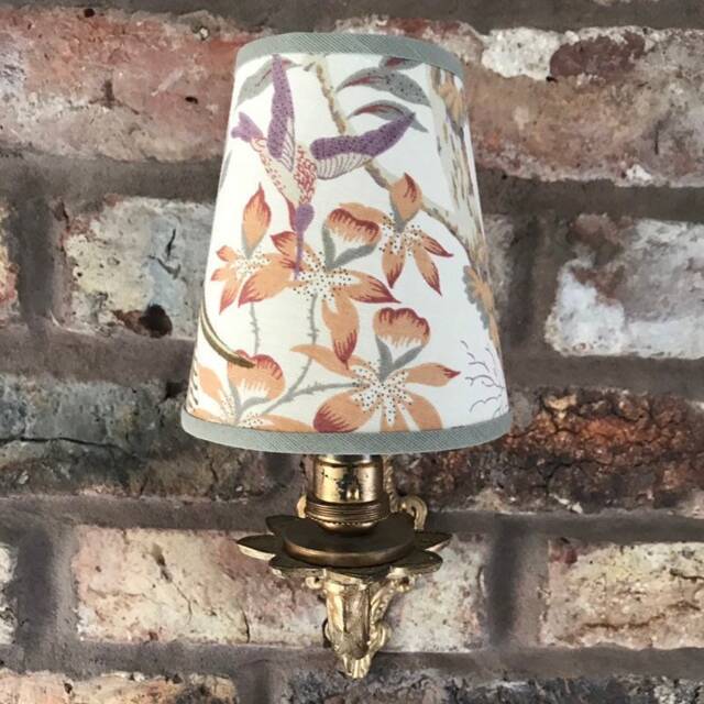 Sanderson Suva - Small Handmade Candle Clip Lampshade For Wall Lights/Chandeliers - image 1