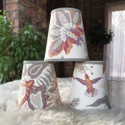 Sanderson Suva - Small Handmade Candle Clip Lampshade For Wall Lights/Chandeliers - thumbnail 2