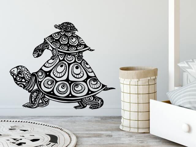 40% Off Large Sea Turtle Wall Decal. Decals. Nautical Nursery Vinyl Sticker. Ocean Art - image 1