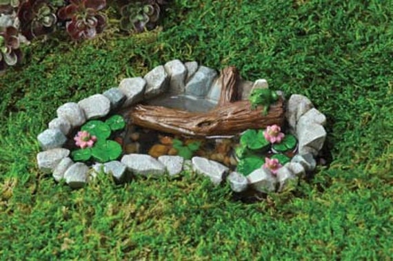 Miniature Fairy Garden Lilly Pond, Accessories, Gift, Miniature