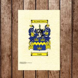 A4 Coat Of Arms Print - Heraldic Family Crest - Framed - thumbnail 2