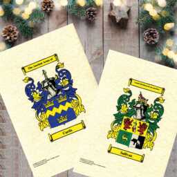 A4 Coat Of Arms Print - Heraldic Family Crest - Framed - thumbnail 1