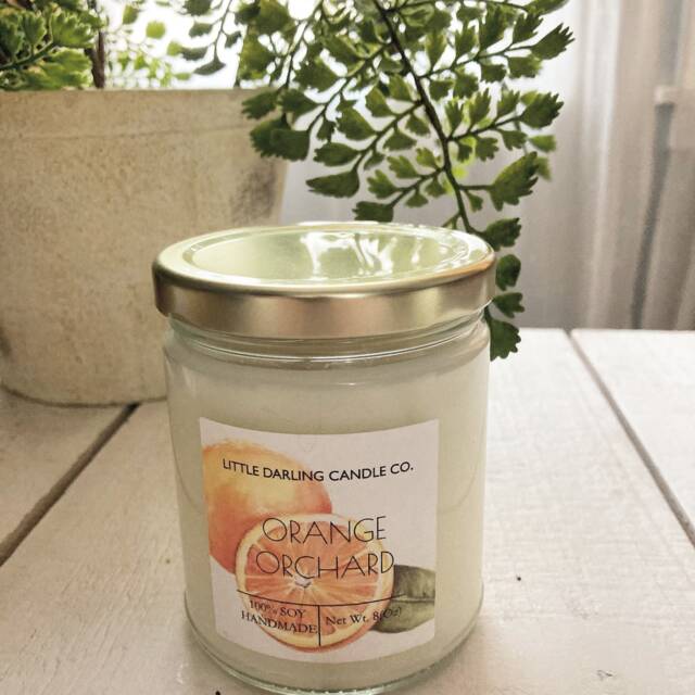 Orange Orchard Handmade Soy Wax Candle 8 Oz
