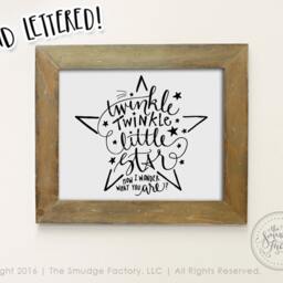 Star Printable File, Twinkle Little Star, Baby Nursery Diy Wall Art Print Clipart Download, Art, Graphic Overlay - thumbnail 2