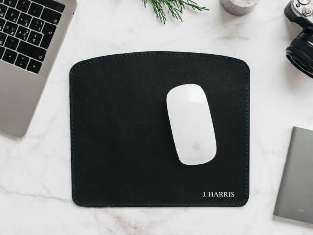 Leather Gaming Mousepad Custom, Personalized Office Accessories, Computer Mouse Mat, Laptop Mousepad, Gamer Gift, Corporate Gifts With Logo - image 1