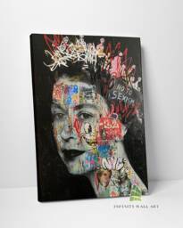 Queen Liz No To Sexism Graffiti Canvas Art Wall Print Picture Banksy Style Decor -D129 - thumbnail 1