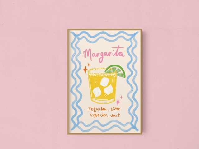 Margarita Art Print - Cocktail Kitchen Poster