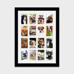 Large Multi Photo Picture Frame - Holds 16 4x6 Photos in A 33mm Black Wood - thumbnail 3