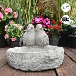 Discount Garden Statues Floor Level Stone Birdbath/Bird Feeder - thumbnail 2