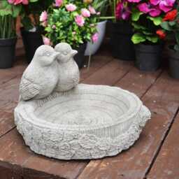 Discount Garden Statues Floor Level Stone Birdbath/Bird Feeder - thumbnail 4