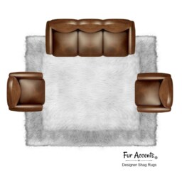 Plush Faux Fur Area Rug - White Shaggy Sheepskin, Handmade in Usa - thumbnail 1