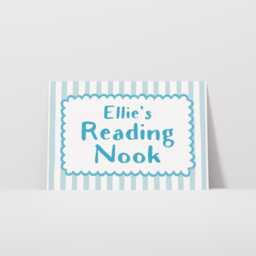 Personalised Reading Nook Print, Gift For Readers, Book Wall Art, Kids Room Decor, Bookish Prints, Custom Poster/Unframed - thumbnail 3