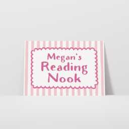 Personalised Reading Nook Print, Gift For Readers, Book Wall Art, Kids Room Decor, Bookish Prints, Custom Poster/Unframed - thumbnail 2