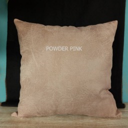 Fast Shipping/Piecewise Square Design Powder Pink Color Faux Leather-Nubuck Pillow Cover/Modern Scandinavian Homedecor/Housewarming Gift-1Pc - thumbnail 2