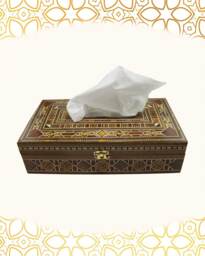Wooden Tissues Box, Tissue Box, Inlaid With Mother Of Pearl, Kleenex Bathroom Decor, Mosaic Tissue Box Cover, Marquetry - thumbnail 1