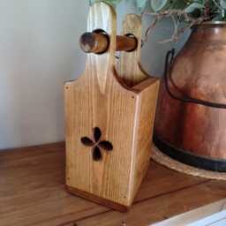 Toilet Roll Holder, Quirky Loo Roll, Wooden Rack, Bathroom Accessories, Heart Star Accessories - thumbnail 4