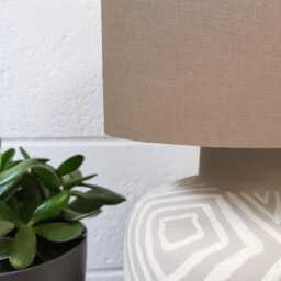 Hazelnut Brown Lampshade in Linen With Silver Lining - thumbnail 2