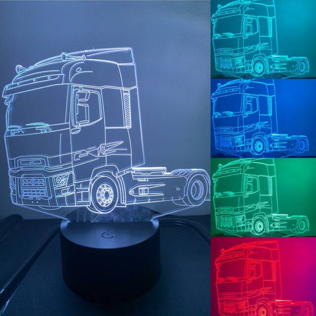 Truck 3D Illusion Led Lamp, Bluetooth App Control, Color Changing, Made in UK - image 1