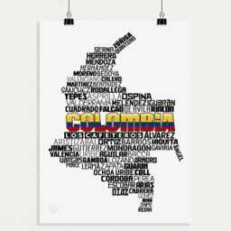 Colombia National Soccer Team Poster - James Rodriguez, Falcao, Yepes, Valderrama... Colombian Football Gift - thumbnail 3