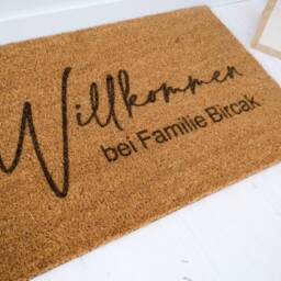 Housewarming Gift Personalized - Coir Doormat With Family Name, Wedding Or New Home Gift, Indoor Welcome Mat Laser Engraved - thumbnail 2