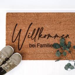 Housewarming Gift Personalized - Coir Doormat With Family Name, Wedding Or New Home Gift, Indoor Welcome Mat Laser Engraved - thumbnail 4