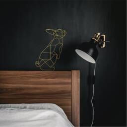 Geometric Bunny Rabbit Wall Art, Minimalist, Modern, Abstract, Decal, Mural, Transfer, Boho -G006 , 5 Sizes, 36 Colour Options - thumbnail 1