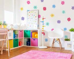 Daisy Wall Decals - Floral Stickers, Nursery Decor, Kids Room Art - thumbnail 1