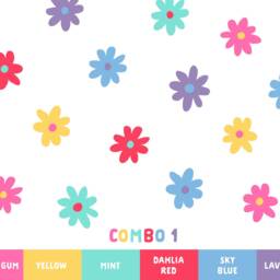 Daisy Wall Decals - Floral Stickers, Nursery Decor, Kids Room Art - thumbnail 2