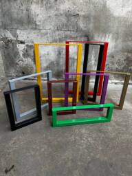 Industrial Metal Table Leg Modern Minimalist Furniture Feet, Various Colors Single