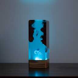 Deep Sea Diver & Octopus Scene Resin Lamp Handmade Led Night Light - thumbnail 3